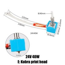 3D 프린터ANYCUBIC I3 Mega / Chiron Vyper /mega zero Kobra 3D 프린터 부품 용 E3D V5/V6 J-헤드 원격 프, 07 for Kobra_01 1 pcs