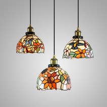 스텐글라스2 P/D 200파이 스텐글라스 팬던트조명 유리갓 식탁등 주방등 인테리어 빈티지 글라스, 레일형, 해바라기