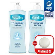 애경 바세린 데일리 모이스처 로션 450ml x2개 +비누1입 증정, 2개