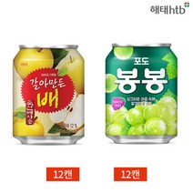 해태 갈아만든배 포도봉봉 238ml 2종 24캔 세트, 1세트, 상세페이지 참조