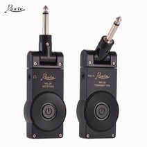 Rowin WS-20 2.4G 무선 충전식 일렉기타 송신기 수신기 30m 전송범위, Black