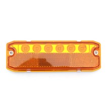 6 LED 황색 반사경 차폭등 트럭 화물차 캠핑카 사이드램프, 24V, 1개