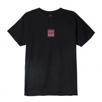 오베이 반팔 티셔츠 SPLIT FACE TEE BLACK