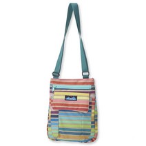 카부 KAVU for Keeps Bag with Hip Crossbody 조절 가능한 지갑 스트랩 - 여름 스트라이프, One Size, Purple Ikat