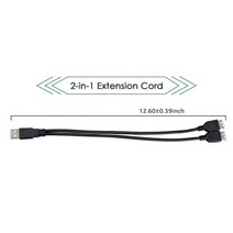 Gdstime 14025 DC 5V 12V 24V 2 핀 140x140x25mm 140mm 환기 냉각 팬 140mm 브러시리스 PC 컴퓨터 케이스 팬 1 개, USB 2 in 1 wire_없음 RGB | Black