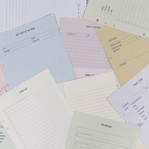 A5 6공 육공 바인더 다이어리 투두리스트 todolist 체크리스트 checklist 위시리스트 여행 계획표 속지 내지 리필