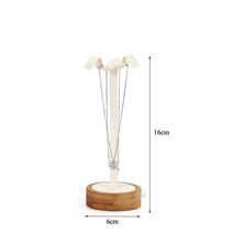 최신 대나무 보석 디스플레이 스탠드 목걸이 귀걸이 여러 이젤 쇼케이스 홀더 410956, earrings PU White