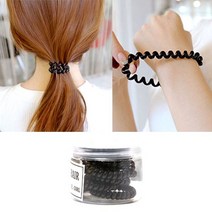 케이알글로벌[123마켓] 스프링 머리끈(중형)/헤어끈 고무줄 헤어장식 고무밴드 헤어밴드 헤어타이 고무끈 스프링끈빠른배송