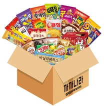 까까나라 고를필요 없는 랜덤박스 럭키박스 24P 과자선물세트 어린이집 사무실 간식, 과자 24종, 1세트