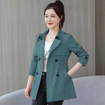 Momolatti 여성 허리를 굽히다 쇼트 정장 트렌치코트렌치코트