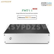 소리증폭기 FM711 MOD 스테레오 클래스 AB ST 2SC5200 파워 앰프 250WX2 4 ohm SPK 보호 기능 포함, AC 115V IN