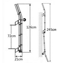 캠핑카 캐라반 차량용 사다리 접이식 폴딩형 밴 rv 솔라티 르노 마스터 버스 스타크래프트, 스탠다드 모델 (C타입 캠핑카)개
