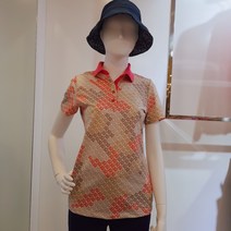 이동수골프 [2001안양점] 여성 영문패턴 반팔 티셔츠 fobts 3810 베이지