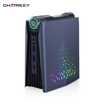 미니컴퓨터 미니PC chatreey amr5 라이젠 5 5600u 다채로운 조명 게임 데스크탑 듀얼 m.2 ssd wifi6 bt 5.2 사전 설치 windows 11, 램 16g ssd 1tb, 라이젠 5600u 와이파이 6, 영국