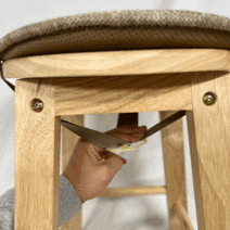 식탁의자 패드 방석 둥근 벤치의자 쿠션 미끄럼방지