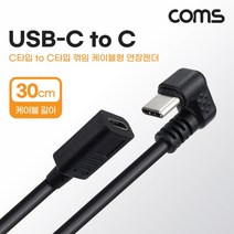 USB 3.1 Type C to C 꺾임 연장젠더 케이블 30cm