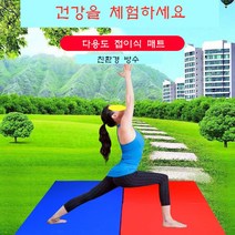 스타무역 2단 3단 운동매트 운동매트리스 착지매트 충격흡수매트 체조매트 헬스매트, 2단/가죽/블랙