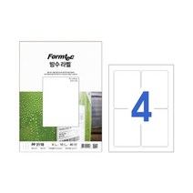 f20 78357 폼텍 방수라벨 4칸 10매 PP-3118 레이져용 1권, 상세페이지 참조, 상세페이지 참조, 상세페이지 참조