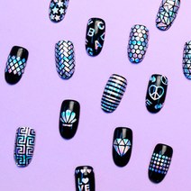 2IN1 네일 접착 홀로그램 필름 유리조각, ., 05트라이앵글