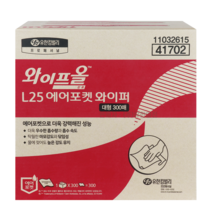 와이프올 41702 L25 에어포켓 와이퍼 대형 300매, 1box