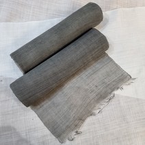 추포(명주+삼베)원단 천연먹물염색 1마(90cm)