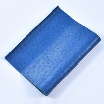 룽고가죽 재단원단 천연소가죽 타조무늬 3색 40x50cm 1장-가죽공예 체험학습재료 방과후재료 소품 악세사리 지갑 필통 제품제작, 블루