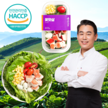 먹사부 (당일생산) 샐러드 도시락 야채 채소 믹스 샐러드 다이어트 도시락 밀티크 건강 식단 세트, (D)꽃맛살 1팩, 1개