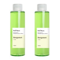 허브타임 방향제 시그니처 니치 향수 디퓨저 리필 130ml 1+1, 버가못