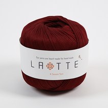 [앵콜스] (10+1) 라떼 LATTE 여름 코바늘 모자 가방 뜨개실, 40 레드브라운(낱개)