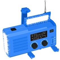 동시통역기 영어번역기 번역기 최신 비상 태양광 핸드 크랭크 발전기 바람 4000mAh 전화 충전기 은행 SOS AMFMNOAA 날씨 포켓 손전등 라디오, 3.BLUE