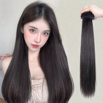 엔템 인모 긴머리가발 부분 정수리 가발 3p, 생머리붙임머리3p-내추럴블랙-55