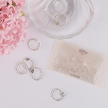 은볼 비즈 반지 DIY 만들기 925 실버볼 진주 스마일 은볼반지diy+하트파츠