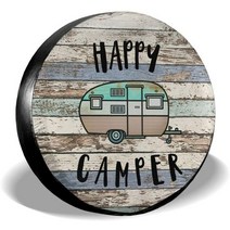 트레일러 카라반 커버 타이어 커버 해피 캠퍼 방수 방진 범용 스페어 휠 타이어 커버 트레일러 rv suv 트럭 및, 16인치