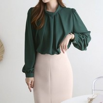 핀턱블라우스 봄 긴팔 정장 블라우스