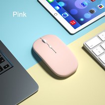 IPad Pro 12.9 용 무선 마우스 11 Air Mini Silent PC Mause 삼성 Xiaomi 태블릿 노트북 용 충전식 마우스, 02 Pink, 한개옵션1