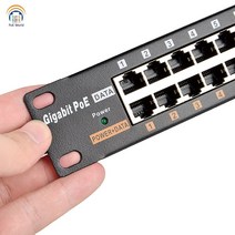 poe인젝터 24 포트 기가비트 poe 인젝터로드 밸런싱 PoE 인젝터 IP 카메라 네트워크 및 CCTV 설정용