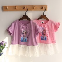 겨울왕국 엘사 레이스 롱티 여름 여아반팔