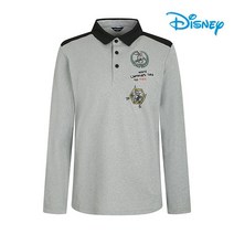 디즈니골프 남성 카라 배색 긴팔 티셔츠 WJ1MTS004
