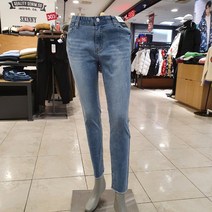 [인디고뱅크]동아수성점 봄신상!!! 여자 인밴딩 사방스판 밑단컷팅 연블루 스키니진