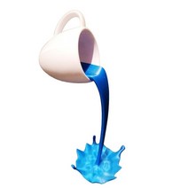 소품샵 카페 소품 포토존 장식컵 플로팅 커피 컵 수지 조각상 아트 조각 홈 주방 장식 공예 쏟음 매직 액체 스플래시 머그잔, [04] Blue