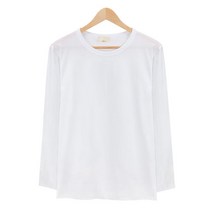무지 화이트 면 라운드 티셔츠_MOD004_WHITE