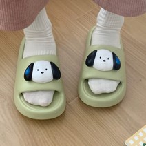 주디앤 멍뭉미 푹신 슬리퍼 거실화, 그린, 1개