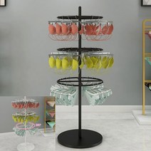 디앤씨공작소 회전 스탠드옷걸이 3단 블랙 가방걸이 옷걸이거치대 사무실옷걸이