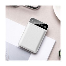 소형 미니 파워뱅크 배터리 보조 80000mAh 휴대용 보조베터리 2USB LCD 디지털 디스플레이 빠른 충전 외부 충전기 Xiaomi Mi iphone, 50001 mAh-100000 mAh, white