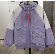 [애플핑크] 논현점 주니어 #봄 가을 간절기 소매 배색 후드 패딩점퍼 APF0 R101 GSV