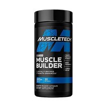 근육 빌더 | MuscleTech 머슬 빌더 | 남성과 여성을 위한 근육 강화 보조제 | 산화질소 부스터 | 머슬 게이너 운동 보충제 | 강화된 강도를 위한 400mg의 피크 AT, 30 Count (Pack of 1)
