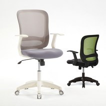 아일린체어 학생 사무용 컴퓨터 책상 의자, 화이트_화이트등받이, 그레이