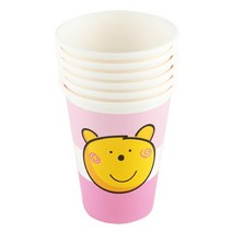 종이컵 7온스 6입 [핑크베어], 단품, 단품