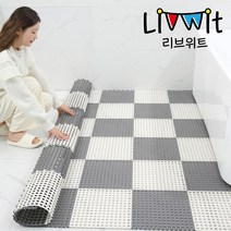 리브위트 욕실 미끄럼방지 매트 화장실 패드 주방 배수, 그린