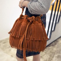 풍성한 수술 여자 크로스백 숄더백 여성 캐주얼 가방 테슬 미니 태슬지퍼백
